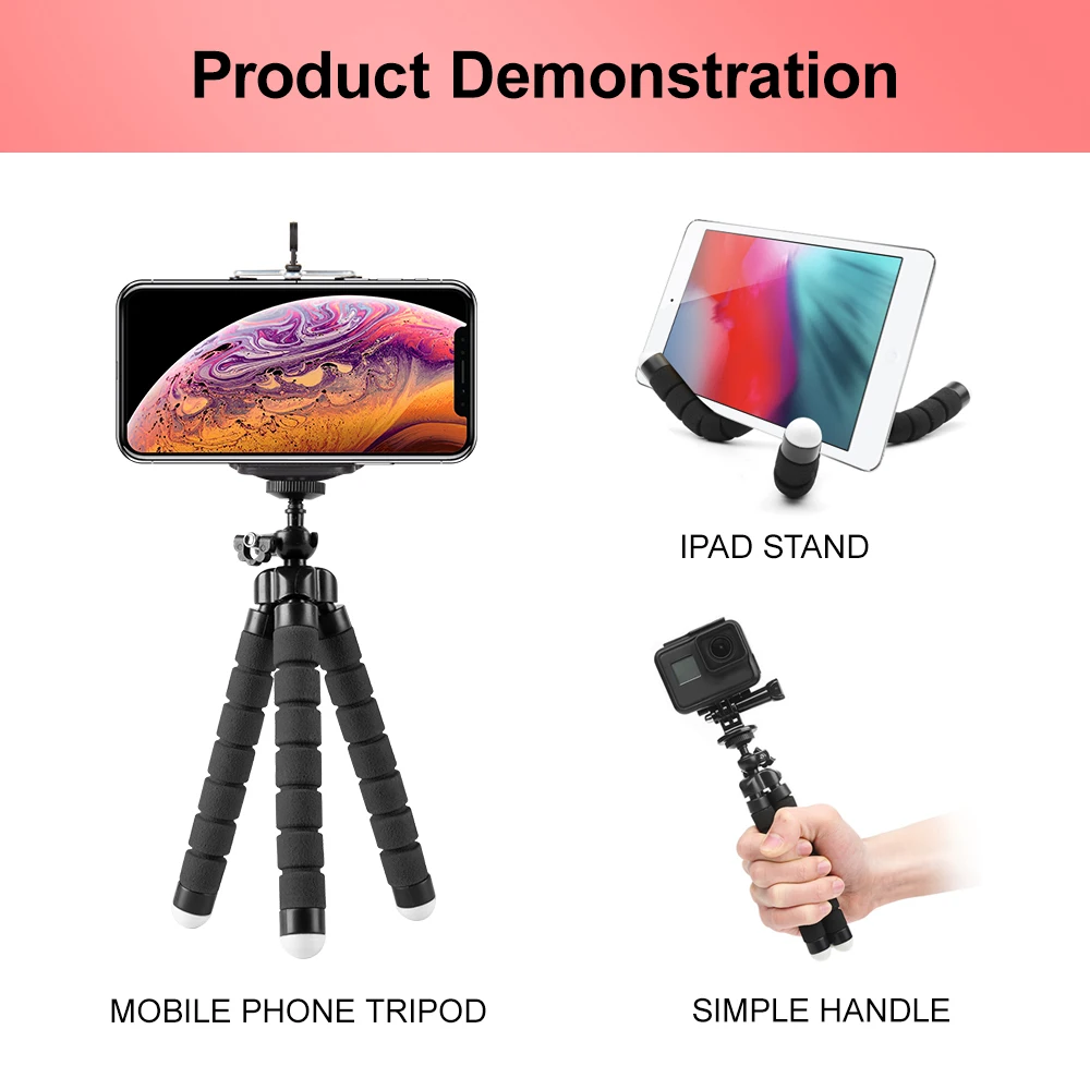 Yizhestudio штатив para movil мини Гибкий губка Осьминог штативы для Gopro камеры рабочего