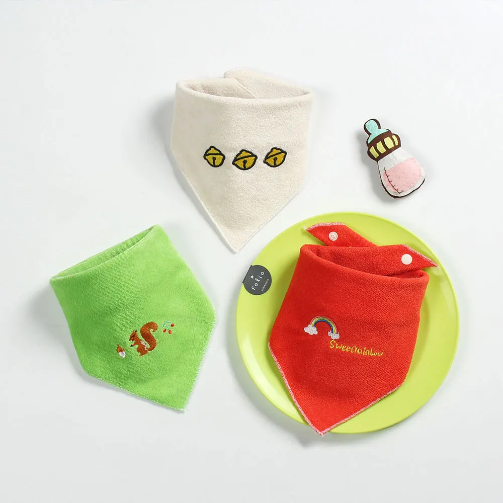 3 шт./компл. мягкая хлопковая бандана Слюнявчики для малышей детское платье