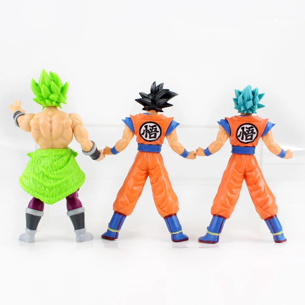 2 стиля, 6 шт./партия, Жемчуг дракона, Супер Saiyan, розовый, черный, синий, зеленый, волосы, ультра-Instinct, Goku Broly, игрушки Фигурки из ПВХ, коллекционная кукла