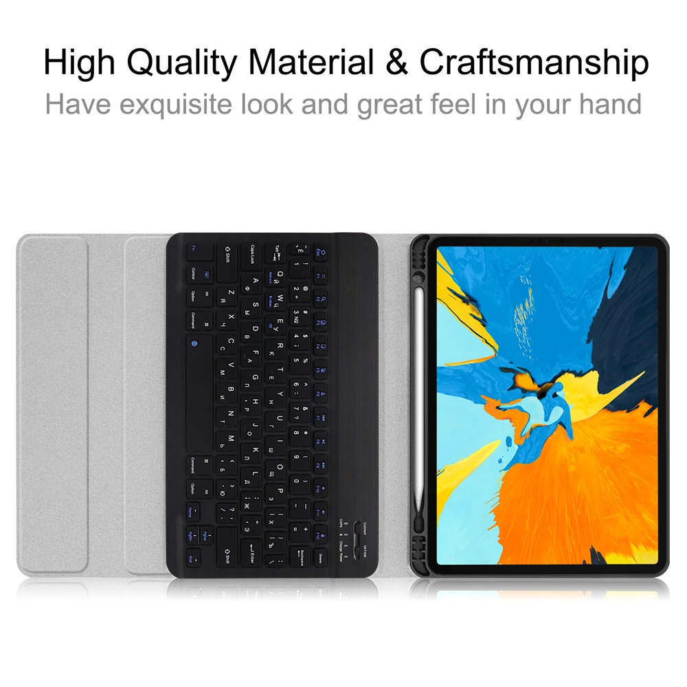 Kemile для iPad Pro 11 2018 чехол клавиатура W карандашница Смарт Стенд Крышка дюймов