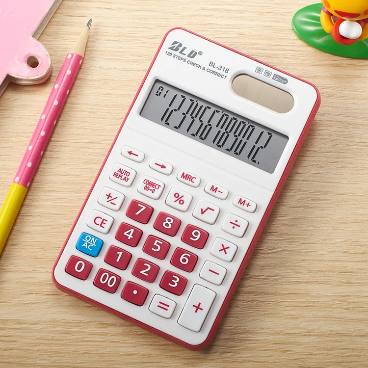 12 цифр дисплей 120 шагов проверьте правильный калькулятор солнечный Calculadora Cientifica