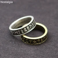nostalgia norse runes viking ring female male jewelry vintage punk amulet talisman rings for women
