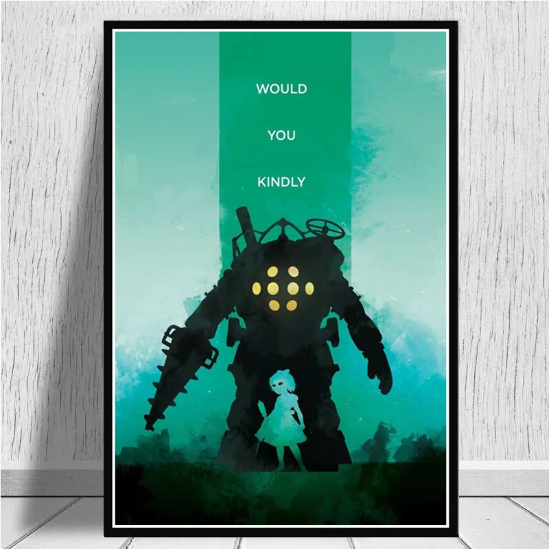 0012 Bioshock Rapture видео игра ретро детский подарок Художественный постер картина Картина Настенная картина домашний декор, плакаты и принты - Цвет: 0012
