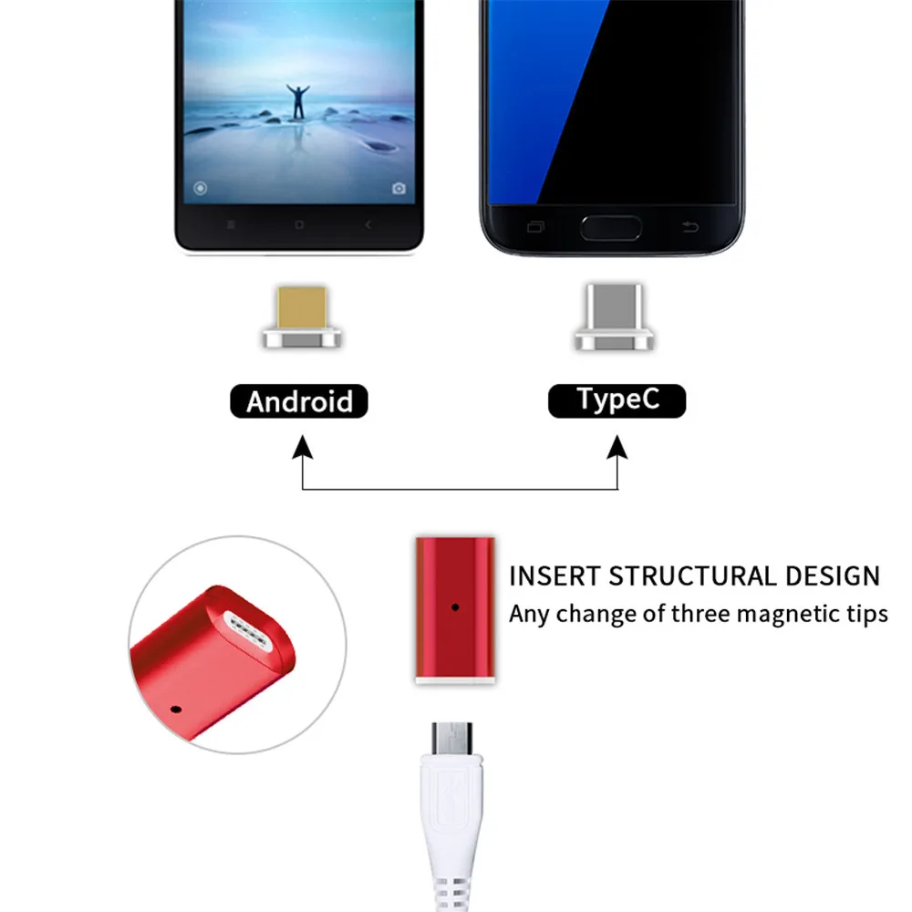 Магнитный адаптер для телефона с разъемом USB TYPE C Micro USB|Переходники и адаптеры| |