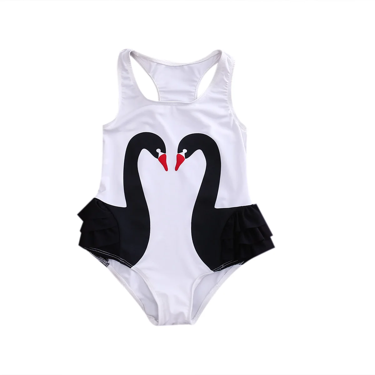Милый детский купальник для маленьких девочек лебединые купальники Цельный