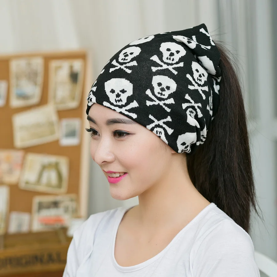 Весенне-осенняя вязанная шапка унисекс Зимние Шапки Черепа Стиль Skullies &amp Beanies для