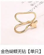 GoldButterfly 1 шт., корейские модные креативные жемчужные стразы, пентаграмма, звезда, ушные клипсы, u-образные клипсы, серьги для женщин, ювелирные изделия для ушей - Окраска металла: GoldButterfly