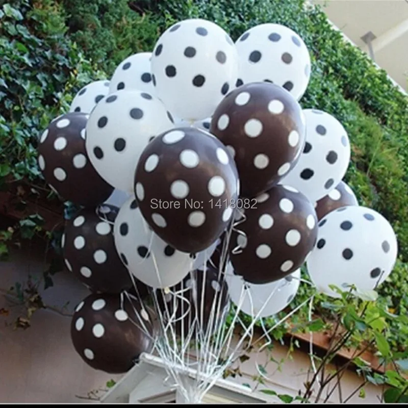 Новые товары 12 дюймов 2 8 г цвет горошек конфеты Маленькая волна черный и белый