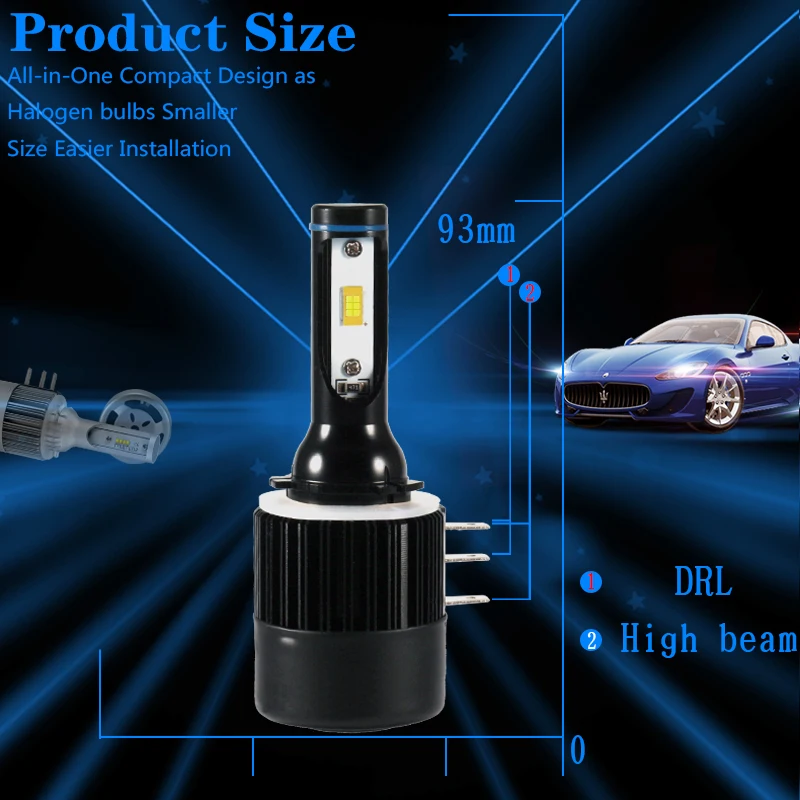 GZKAFOLEE 36W 6000K H15 светодиодный Белый автомобилей головной светильник лампы
