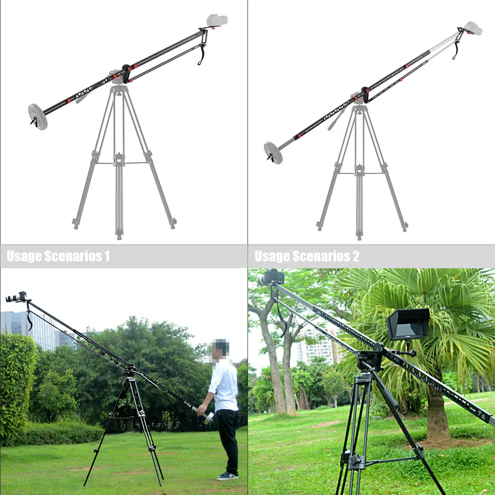 

Viltrox YB-3M 3m Professional Extendable Aluminum Alloy Strong Camera Video Crane Jib Arm Stabilizer for Canon Nikon Sony DSLR