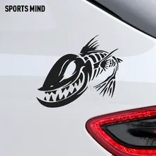 Автомобильная наклейка с черепом Sports mind рыба скелет стикер для