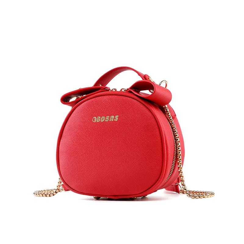 

Fashion Women Bag Circular Messenger Bags Female Chains Zipper Handbags