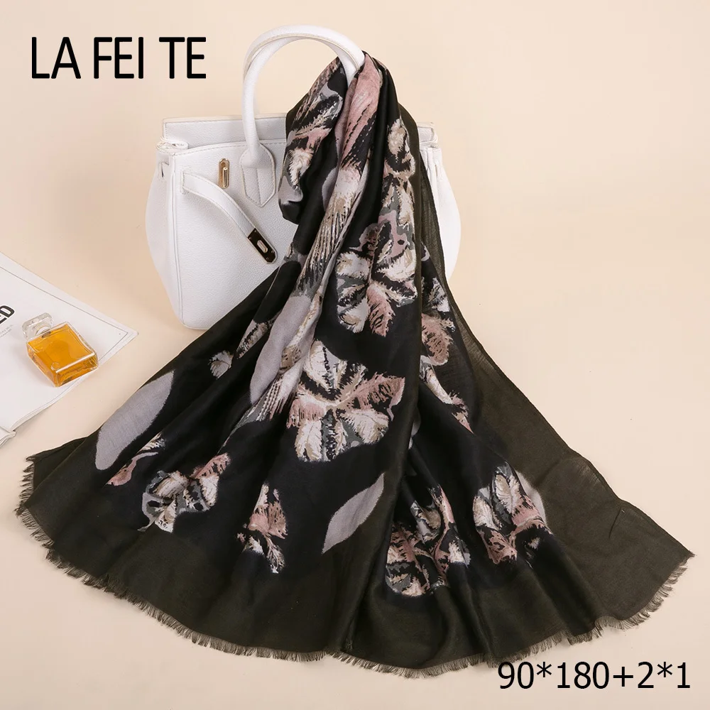 

Long Silk Cotton Women Scarf Stole Kerchief Foulard Femme Neckerchief Cashmere Wool Shawl Viscose Hijab Winter Scarf Women 2019