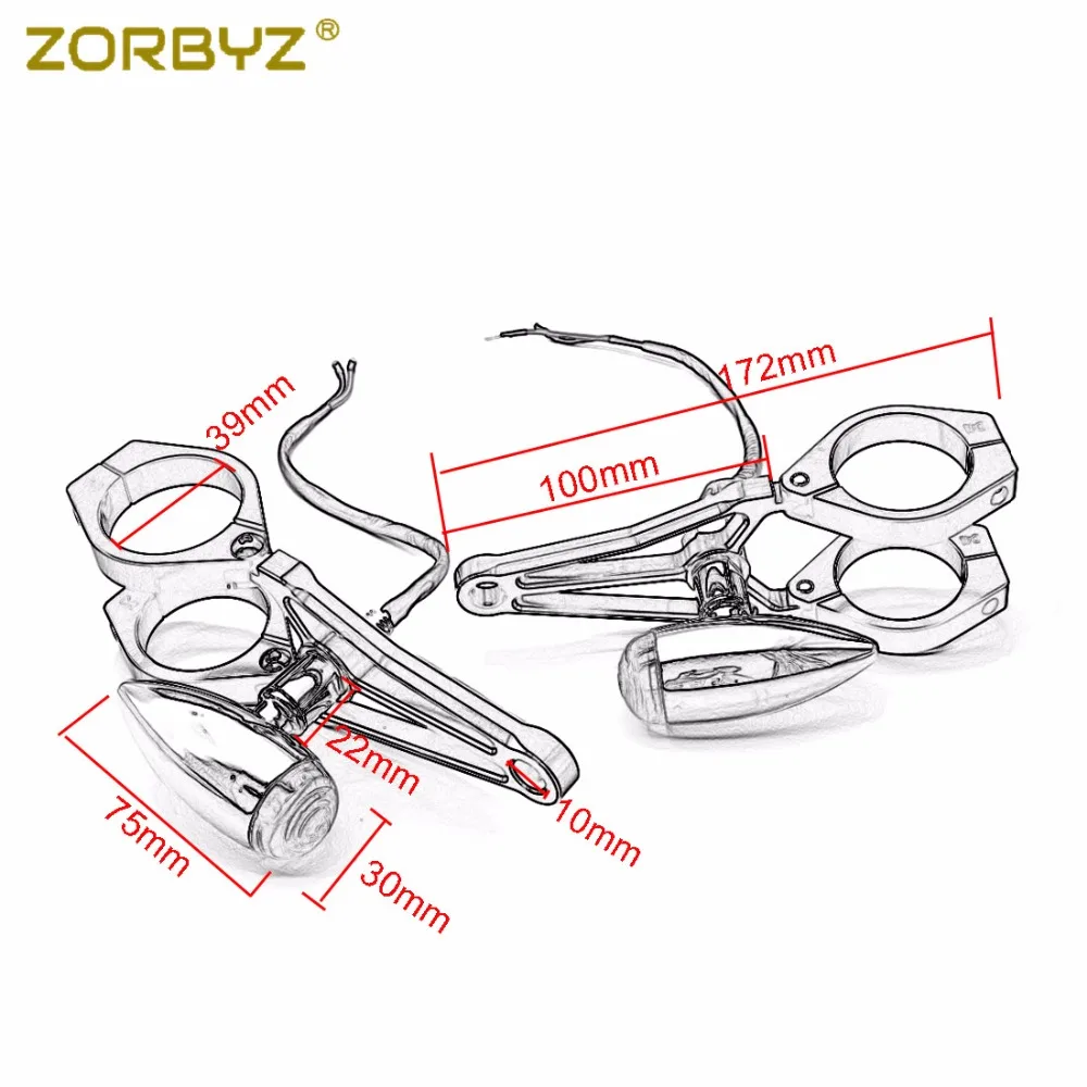 ZORBYZ 39 мм крепежные кронштейны для фар мотоцикла с ЧПУ зажимы вилки поворотными