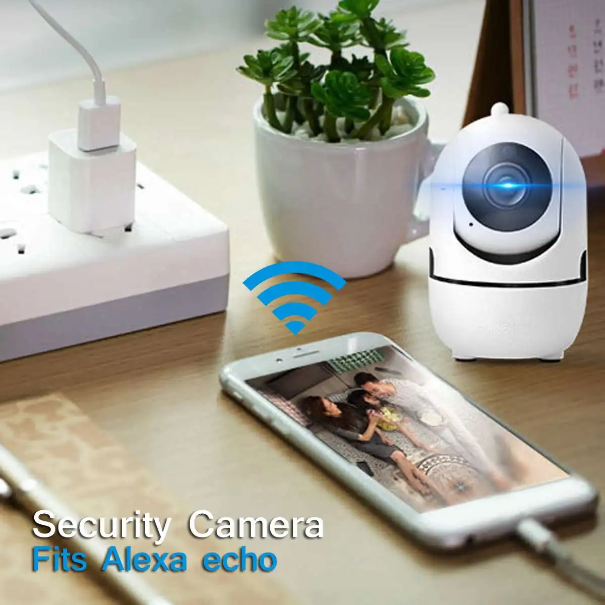 1080P умная Беспроводная ip-камера аудио Wifi камера видеонаблюдения домашняя сигнализация 2.0MP камера наблюдения крытая камера alexa для echo