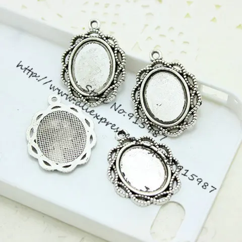 

Sweet Bell 20pcs/lot Antique 22*30mm(Fit 14*18mm Diy) Oval Filigree Cameo Cabochon Settings Diy Photo Jewelry 7A1116