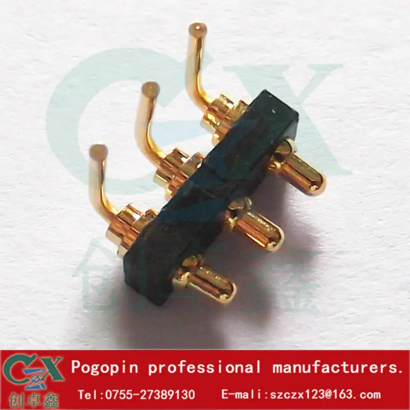 1 5*13 5 мм pogo pin изгиб правый угол пружинный штырь 3 контактный разъем зонд ток для