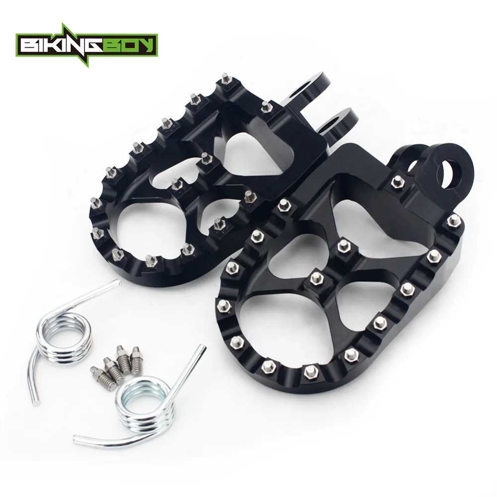 Blakc BIKINGBOY для Suzuki dr-z 400 00-04 DRZ400S 00-16 DRZ400E 00-07 DRZ400SM 05-16 RM 125 250 91-02 RMX 250 S R MX подножки колышки - Цвет: Blakc