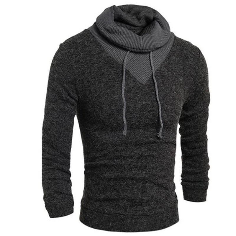 Hoodies Men Fashion Winter Coats Long Sleeve Hoodie Men's Outer Wear Casual Slim Sweatshirts Turtleneck H7754 | Мужская одежда