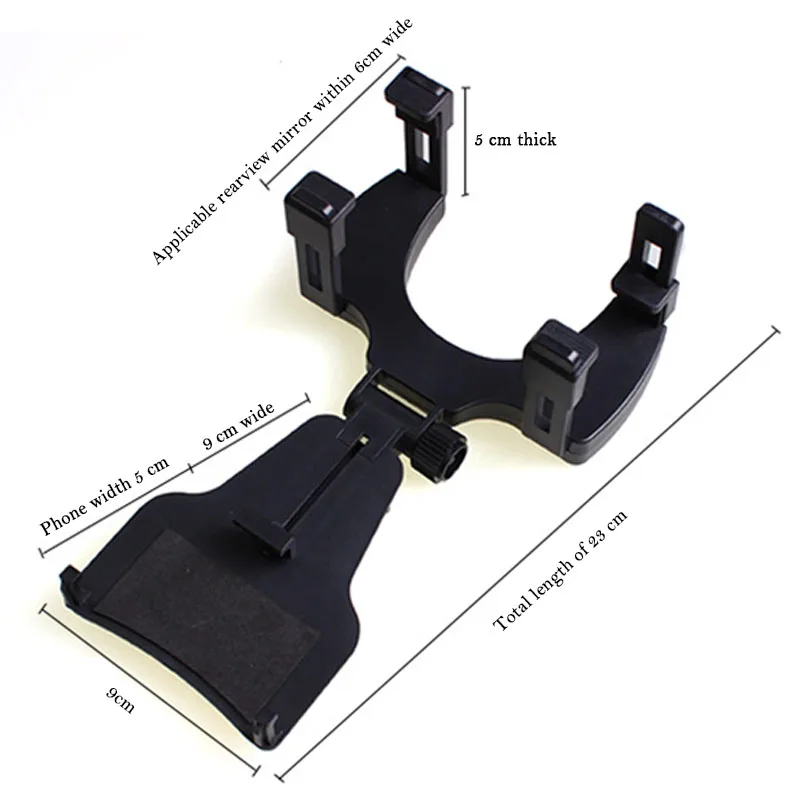 1 шт. Автомобильное зеркало заднего вида мобильный телефон Регулируемая