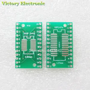 20 шт.лот SOP24 SSOP24 TSSOP24 к DIP24 PCB SMD DIPшаг адаптера пластины 0,651,27 мм печатная плата