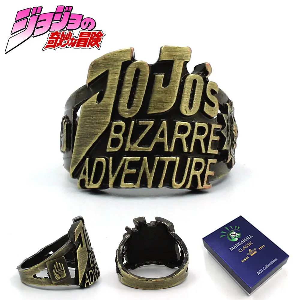 OHCOMICS Горячая Аниме JoJo невероятное приключение подвеска ввиде бронзового кольцо