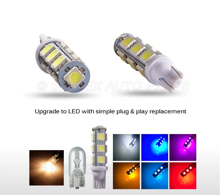 2 шт./лот T10 13 SMD 5050 Автомобильные светодиодные боковые указатели поворота DC 12 В 194