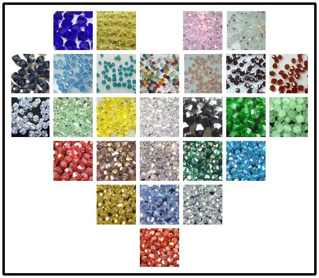 

80 Pcs 8mm Bicone bead Faceted Crystal Glass