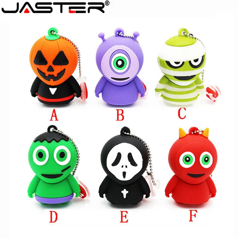 JASTER модные новые продукты страшный призрак USB флэш накопитель Флешка в форме