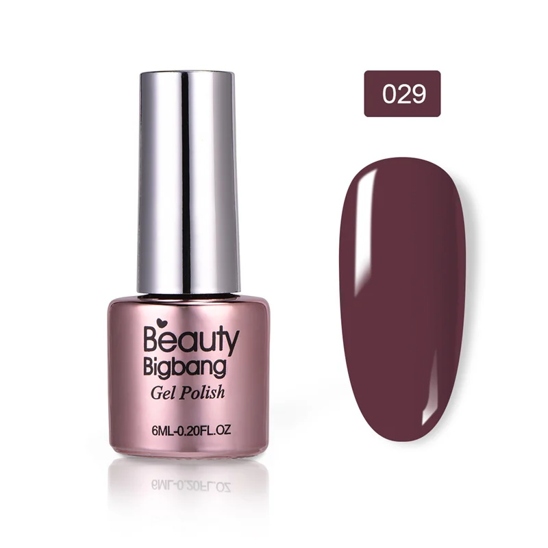 29 6 мл, 36 цветов, замачиваемый Гель-лак для ногтей, УФ-гель BeautyBigBang, верхнее покрытие, Мате, красно-белый цвет, лаки для маникюра, не протираются - Color: 29