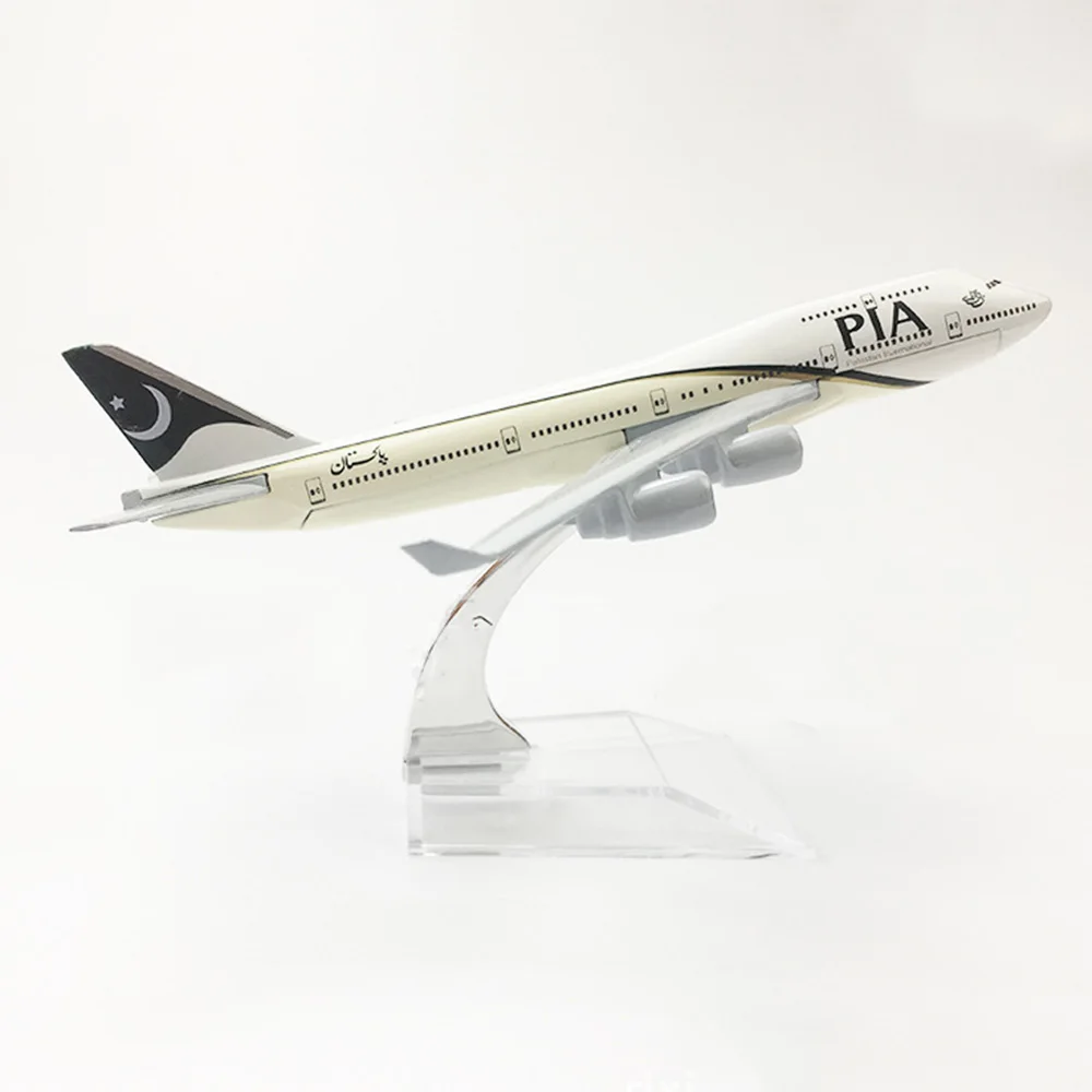 

Самолёт из сплава в масштабе 1/400, Боинг 747 PIA, 16 см, модель самолета из сплава B747, игрушки для детей, подарок для коллекции