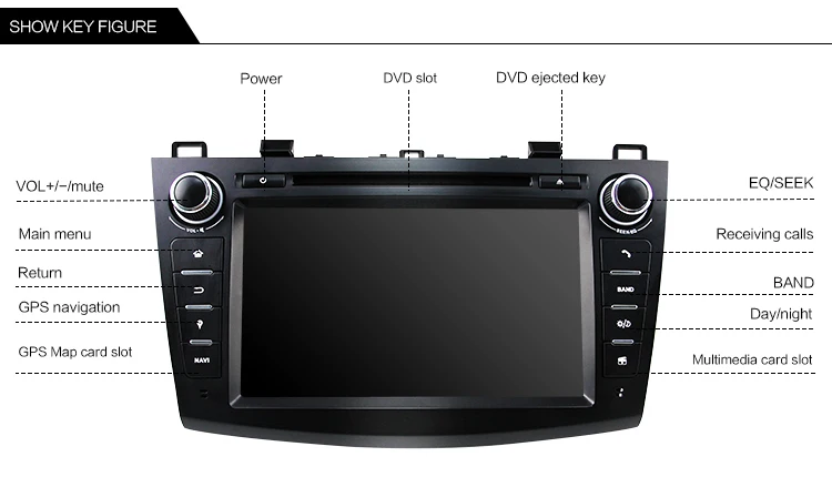 Idoing2Din для Mazda 3 рулевое колесо Android9.0 автомобильный DVD мультимедийный видео плеер HD емкостный сенсорный экран навигация Bluetooth