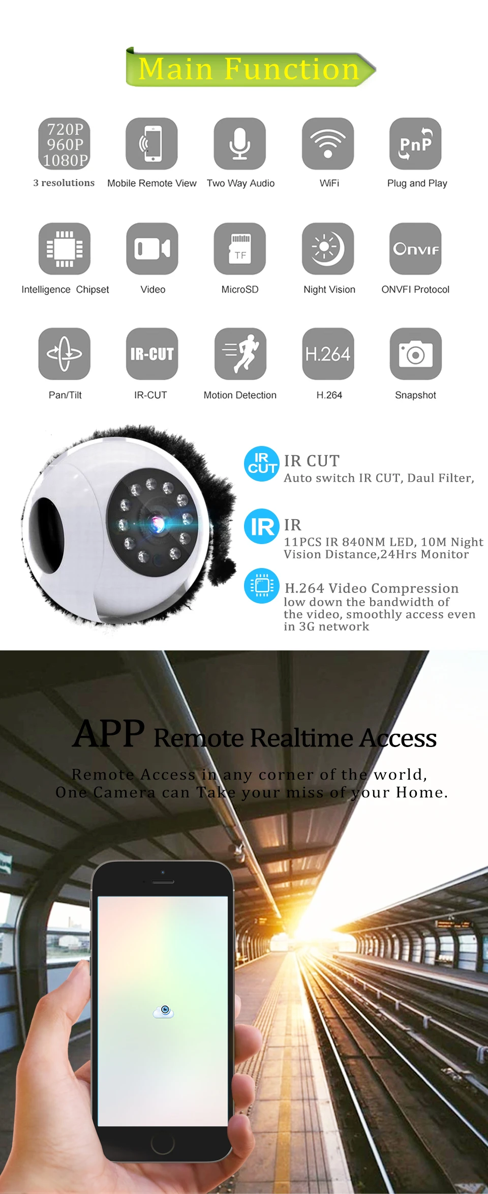 720P 960P 1080P HD широкоугольная Wifi ip-камера P2P CCTV IR ночное видение двойная антенна 2 способа аудио монитор детский питомец