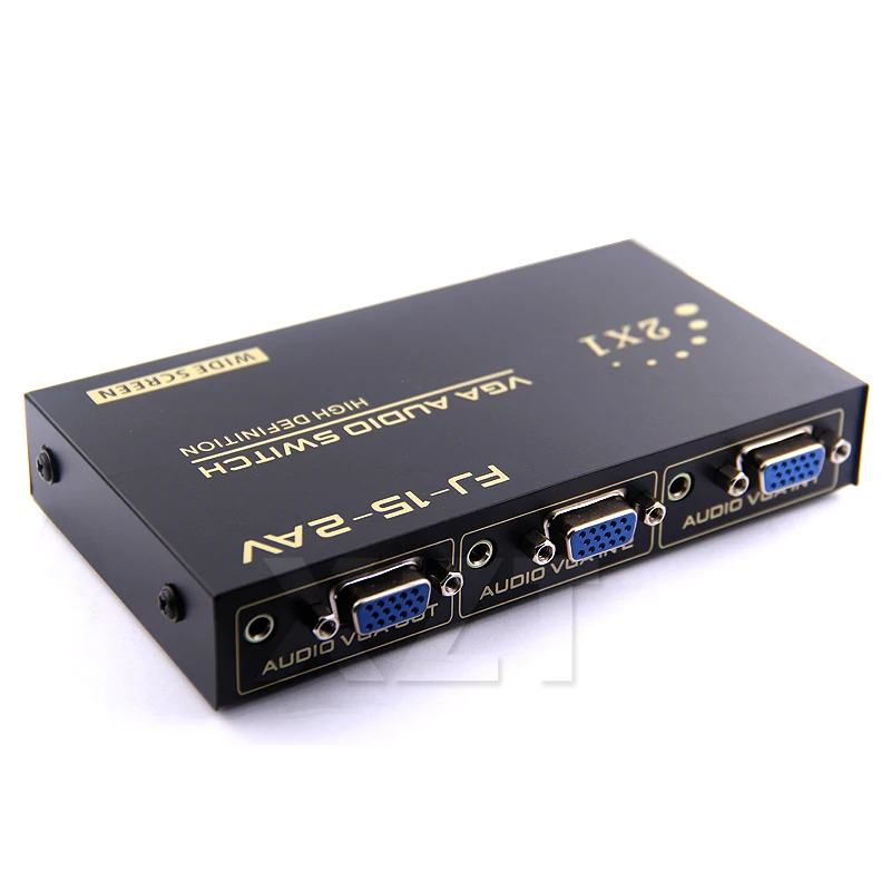 Новейший популярный коммутатор VGA 2 в 1 выход VGA переключатель с аудио выходом дисплей поделиться VGA конвертер коробка