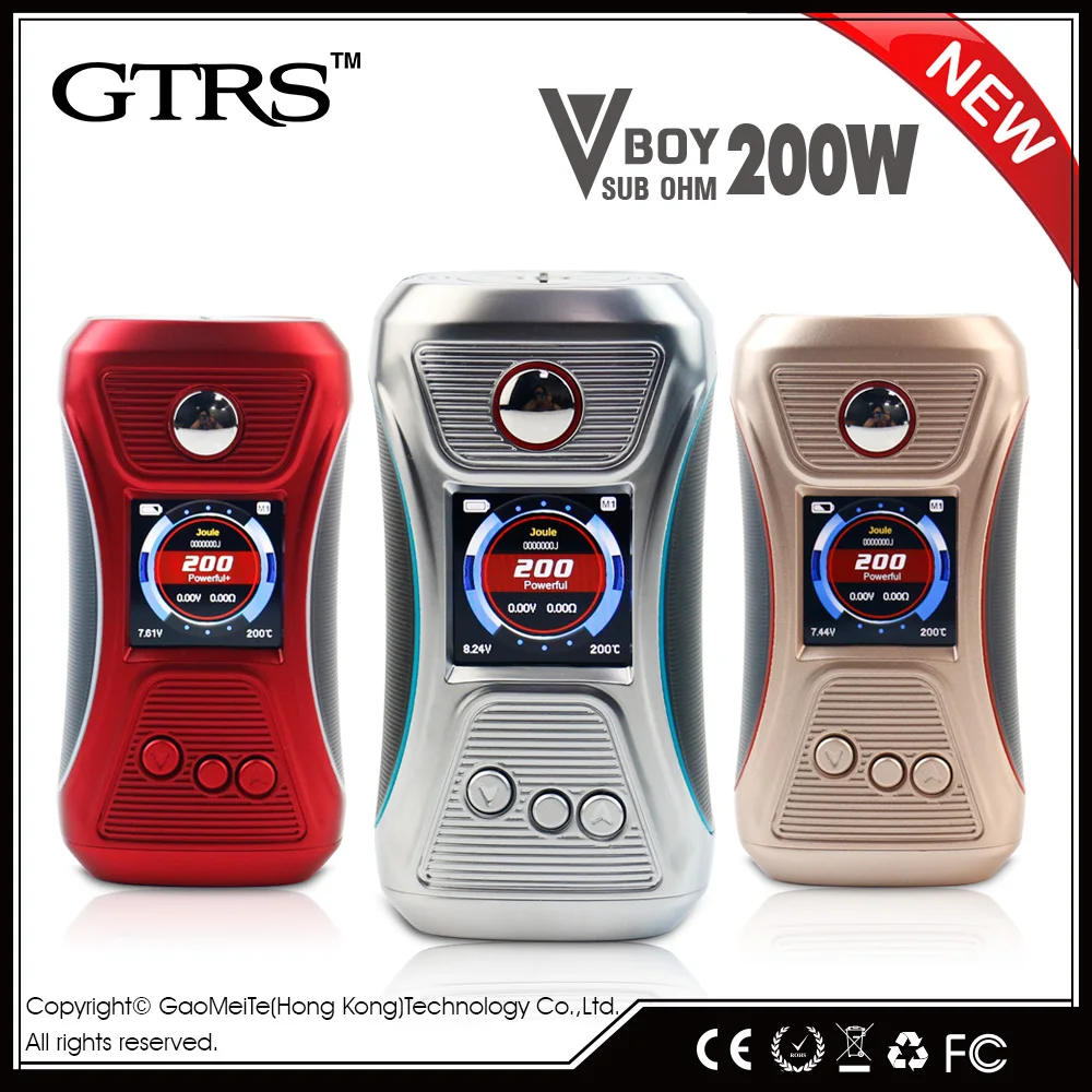 Оригинальный Kangside GTRS Vboy 200 Вт бокс мод SX500 чип vape 18650 V BOY mod mods испаритель|Системы