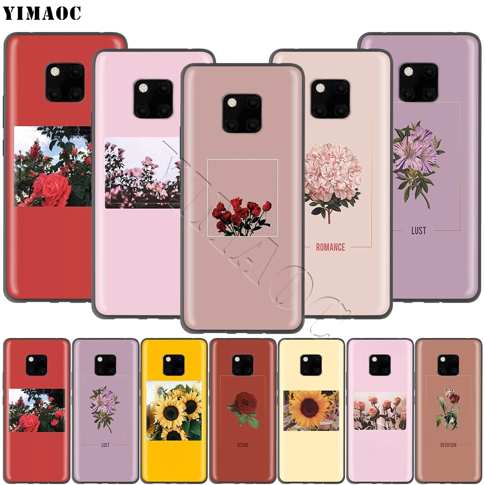 Чехол YIMAOC с эстетичным принтом цветущих цветов для Huawei Mate 10 P8 P9 P10 P20 P30 P Smart Lite Pro Mini