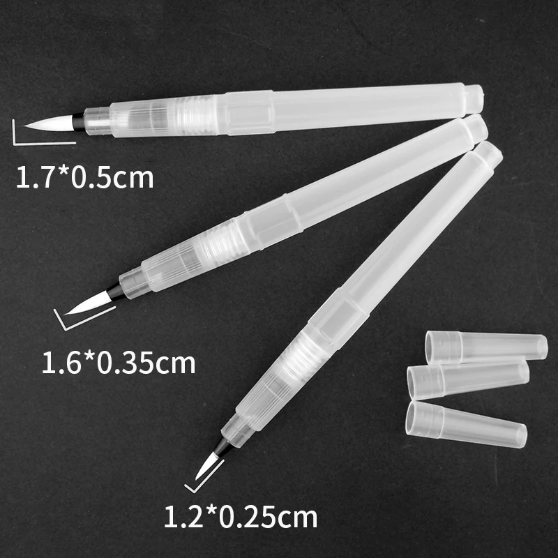 3 шт. портативная Акварельная кисть, художественные кисти для рисования, многоразовая кисть для резервуара для воды, ручка для рисования, мягкая кисть для краски, кисть для краски