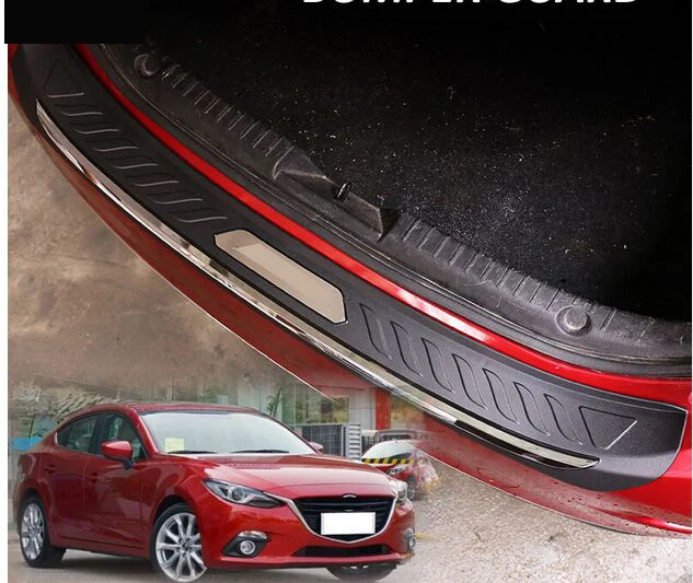 Подходит для Mazda 3 AXELA BM 2014 2015 16 ABS задняя Дека Бампер протектор ШАГ ПАНЕЛЬ загрузки