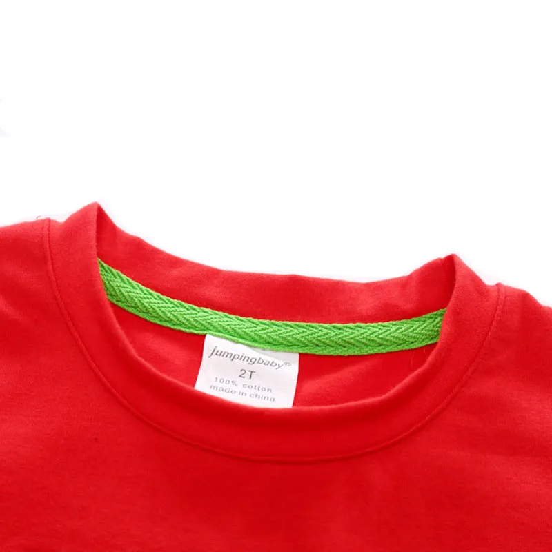 Jumpingbaby 2021 футболка для мальчиков Детская топы девочек летний топ рубашка