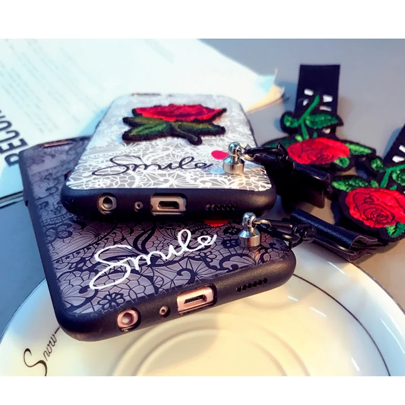 Luxury Lace Emboss Rose Phone Cases For Samsung Galaxy S6 s7 s8 s9 Plus PC Fashion Cute Unicorn Back Cover Note 8 note 9 |