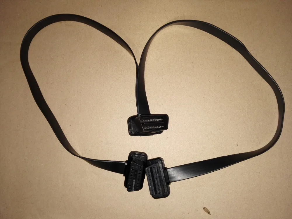 Универсальный сверхнизкопрофильный Y-образный кабель jпоглощения под углом 90 градусов с поддержкой OBD II, OBD2, OBD 2, 16-контактный удлинитель «штырь-двойной гнездо»