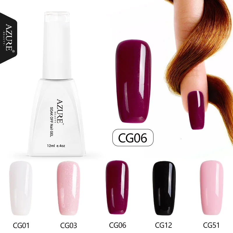 Лазурная красота 12 мл Лак для ногтей маникюр Гель лак отмачиваемый УФ