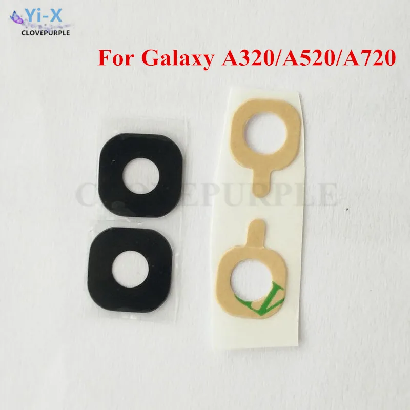 2 шт задняя камера стеклянная линза с наклейкой для Samsung Galaxy A320 A520 A720/A3 A5 A7 2017 |
