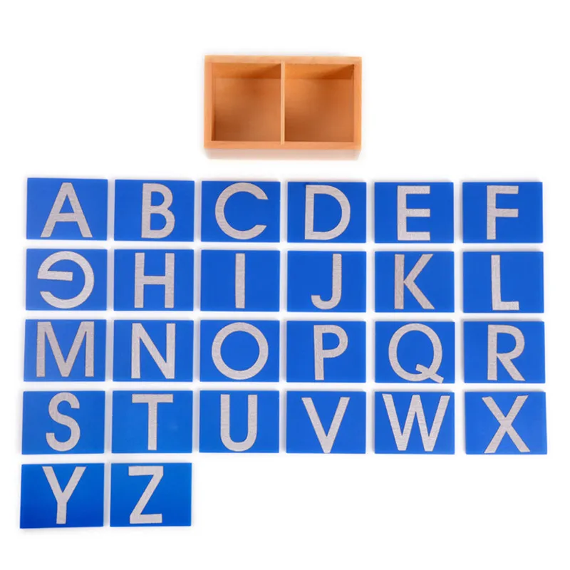 Детская игрушка Монтессори Нижняя и капитальная чехол с наждачными буквами