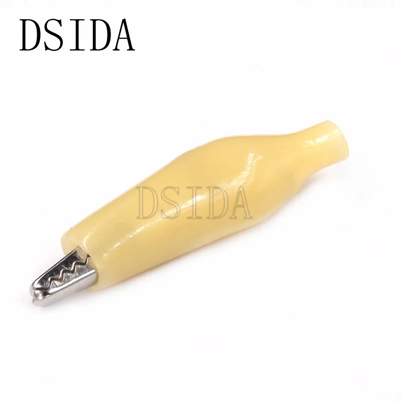 10PCS Yellow Alligator Clip 35mm 3.5cm Power Clamp Test |