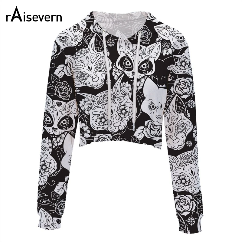 Новое поступление Свитшот Raisevern с животными пчелами и цветами 3d модные короткие