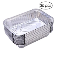 30pcs 570ml disposable bbq drip pan tray aluminum foil tin liners for grease catch pans replacement liner trays without cover