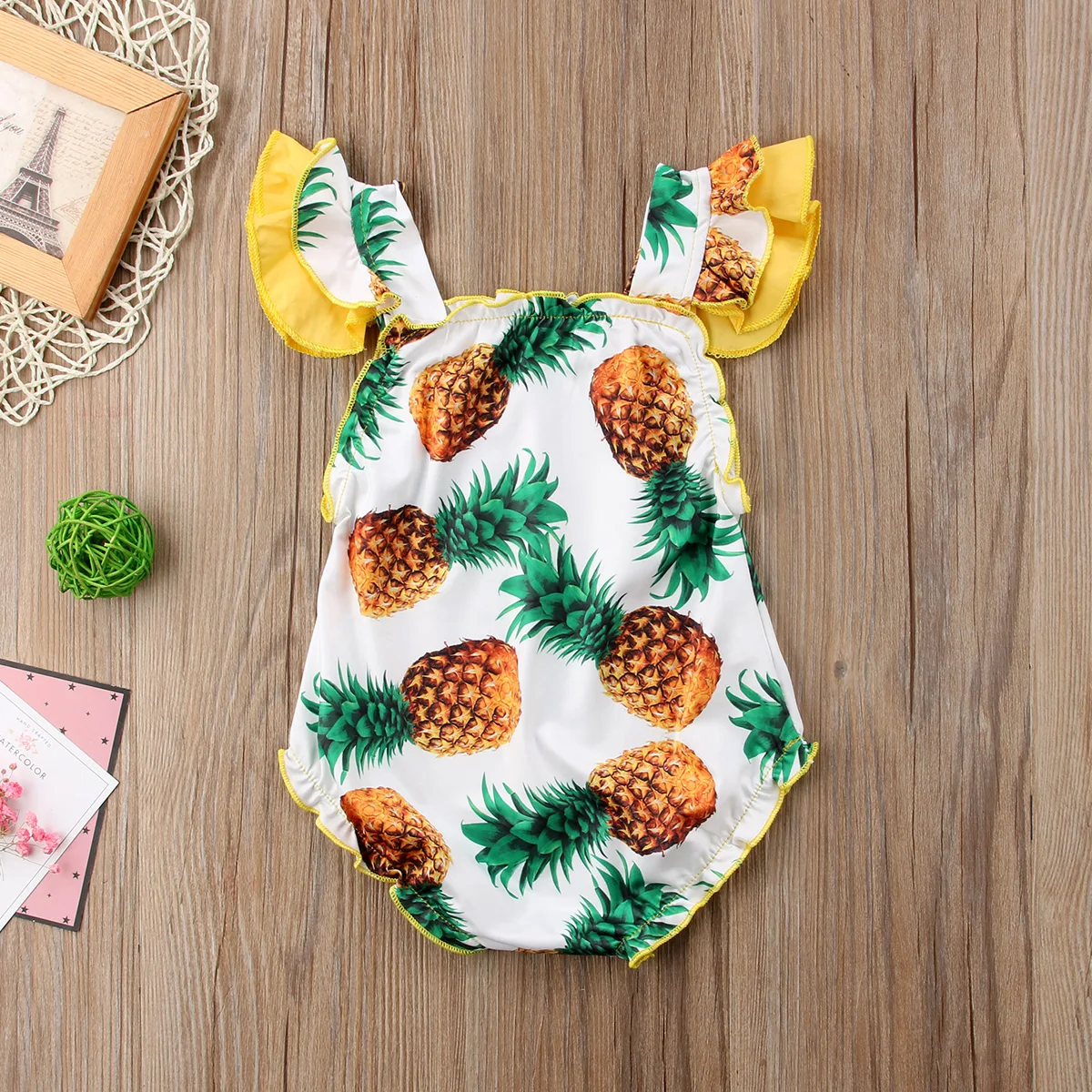 Новинка Летние купальные костюмы ананас для маленьких девочек купальный костюм