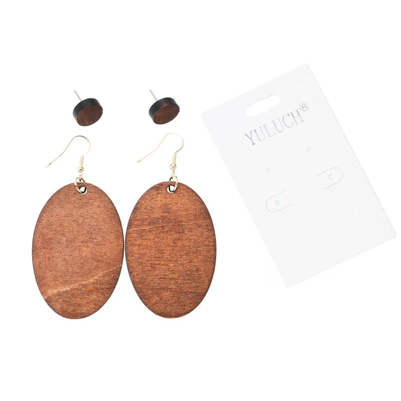 YULUCH новые деревянные комбинированные полые кольца с подвесками в виде листьев