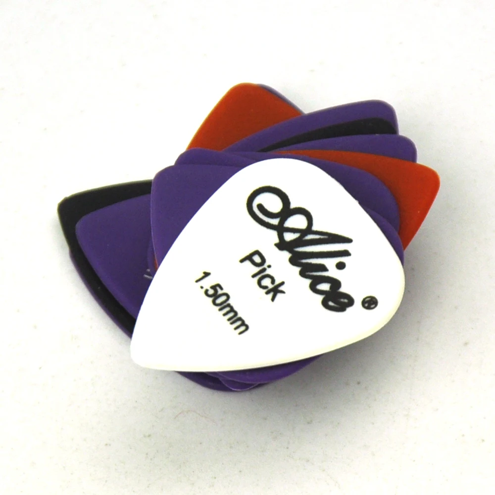 

Lots of 100pcs Alice 1.5mm Heavy Matte Nylon Guitar Picks Assorted Colors AP-F
